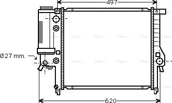 Ava Quality Cooling BW 2125 - Radiator, engine cooling autospares.lv