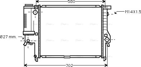 Ava Quality Cooling BW 2121 - Radiator, engine cooling autospares.lv