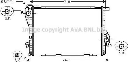 Ava Quality Cooling BW 2301 - Radiator, engine cooling autospares.lv