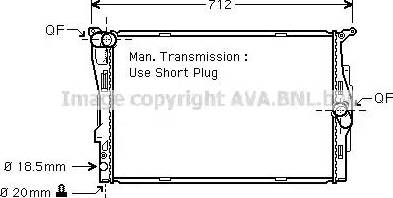 Ava Quality Cooling BW 2291 - Radiator, engine cooling autospares.lv