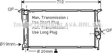 Ava Quality Cooling BW 2294 - Radiator, engine cooling autospares.lv