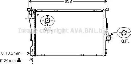 Ava Quality Cooling BW 2205 - Radiator, engine cooling autospares.lv