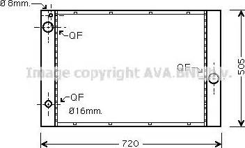 Ava Quality Cooling BW 2285 - Radiator, engine cooling autospares.lv