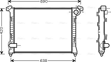 Ava Quality Cooling BW 2286 - Radiator, engine cooling autospares.lv