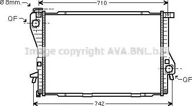 Ava Quality Cooling BW 2235 - Radiator, engine cooling autospares.lv