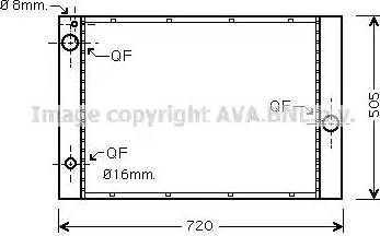 Ava Quality Cooling BW 2236 - Radiator, engine cooling autospares.lv