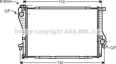 Ava Quality Cooling BW 2233 - Radiator, engine cooling autospares.lv