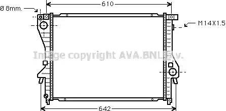 Ava Quality Cooling BW 2222 - Radiator, engine cooling autospares.lv