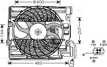 Ava Quality Cooling BW 7510 - Fan, radiator autospares.lv
