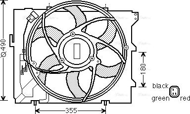 Ava Quality Cooling BW 7523 - Fan, radiator autospares.lv