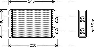 Ava Quality Cooling BWA6210 - Heat Exchanger, interior heating autospares.lv