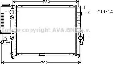 Ava Quality Cooling BWA2122 - Radiator, engine cooling autospares.lv