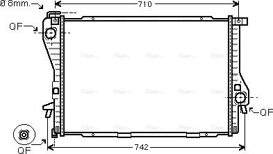 Ava Quality Cooling BWA2300 - Radiator, engine cooling autospares.lv