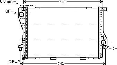 Ava Quality Cooling BWA2301 - Radiator, engine cooling autospares.lv