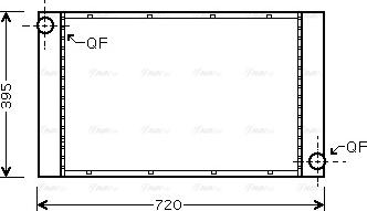 Ava Quality Cooling BWA2287 - Radiator, engine cooling autospares.lv