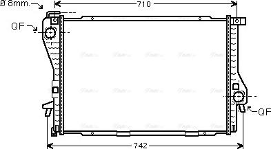 Ava Quality Cooling BWA2235 - Radiator, engine cooling autospares.lv