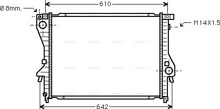 Ava Quality Cooling BWA2222 - Radiator, engine cooling autospares.lv