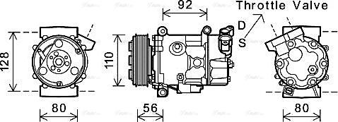 Ava Quality Cooling BWAK416 - Compressor, air conditioning autospares.lv