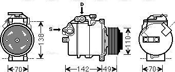 Ava Quality Cooling BWAK411 - Compressor, air conditioning autospares.lv