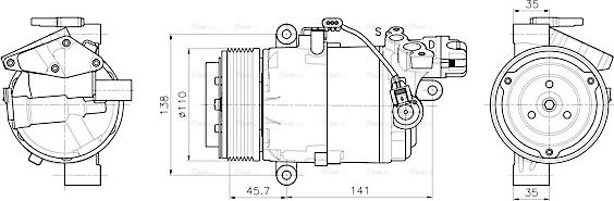 Ava Quality Cooling BWAK630 - Compressor, air conditioning autospares.lv