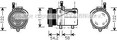 Ava Quality Cooling BW K059 - Compressor, air conditioning autospares.lv