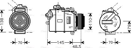 Ava Quality Cooling BWAK309 - Compressor, air conditioning autospares.lv