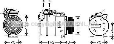 Ava Quality Cooling BW K318 - Compressor, air conditioning autospares.lv