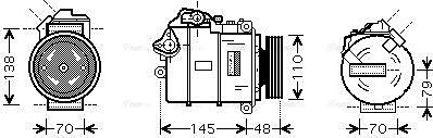 Ava Quality Cooling BWAK317 - Compressor, air conditioning autospares.lv