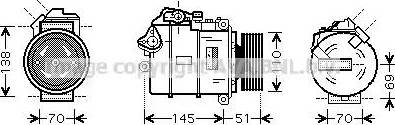 Ava Quality Cooling BWK384 - Compressor, air conditioning autospares.lv