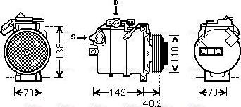 Ava Quality Cooling BWAK385 - Compressor, air conditioning autospares.lv
