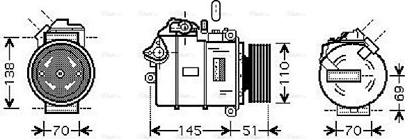 Ava Quality Cooling BW K320 - Compressor, air conditioning autospares.lv