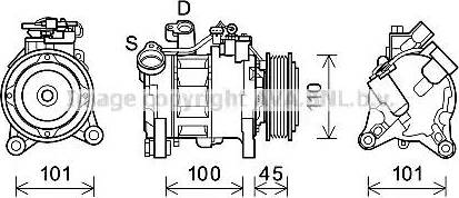 Ava Quality Cooling BWK499 - Compressor, air conditioning autospares.lv