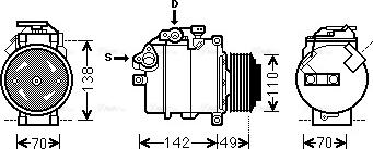 Ava Quality Cooling BWK411 - Compressor, air conditioning autospares.lv