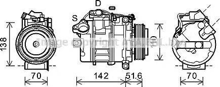 Ava Quality Cooling BWK427 - Compressor, air conditioning autospares.lv