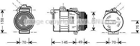 Ava Quality Cooling BW K181 - Compressor, air conditioning autospares.lv