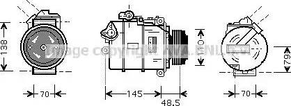 Ava Quality Cooling BW K309 - Compressor, air conditioning autospares.lv