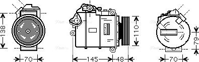 Ava Quality Cooling BW K317 - Compressor, air conditioning autospares.lv