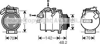 Ava Quality Cooling BWK385 - Compressor, air conditioning autospares.lv