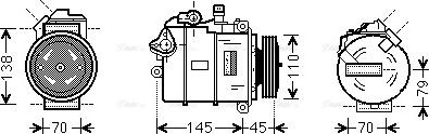 Ava Quality Cooling BWK383 - Compressor, air conditioning autospares.lv