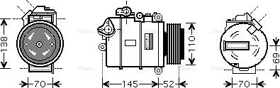 Ava Quality Cooling BW K336 - Compressor, air conditioning autospares.lv