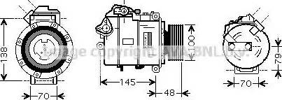 Ava Quality Cooling BW K328 - Compressor, air conditioning autospares.lv