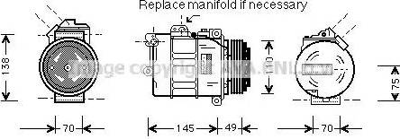 Ava Quality Cooling BW K237 - Compressor, air conditioning autospares.lv