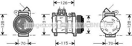 Ava Quality Cooling BW K229 - Compressor, air conditioning autospares.lv