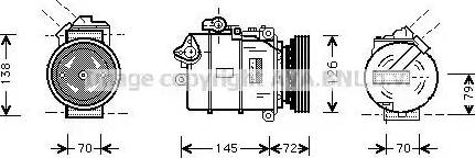 Ava Quality Cooling BW K226 - Compressor, air conditioning autospares.lv