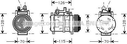 Ava Quality Cooling BW K227 - Compressor, air conditioning autospares.lv