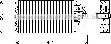 Ava Quality Cooling BW V003 - Evaporator, air conditioning autospares.lv