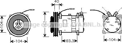 Ava Quality Cooling CLK001 - Compressor, air conditioning autospares.lv