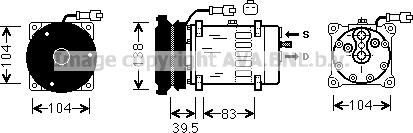 Ava Quality Cooling CLK004 - Compressor, air conditioning autospares.lv