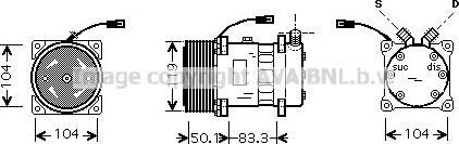 Ava Quality Cooling CLK002 - Compressor, air conditioning autospares.lv