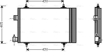 Ava Quality Cooling CNA5173D - Condenser, air conditioning autospares.lv